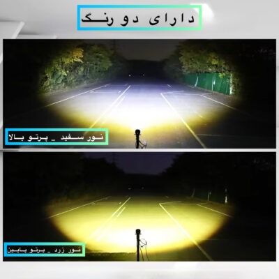 پروژکتور آفرودی خودرو و موتور سیکلت مدل Square Lenz بسته دو عددی