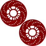 صفحه پشت رینگ خودرو مدل 53X1 سایز 1.1 اینچ بسته دو عددی